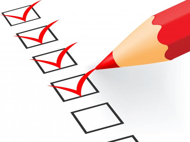 check list red