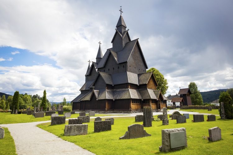 heddal medieval wooden stave church in telemark no PX46QSX