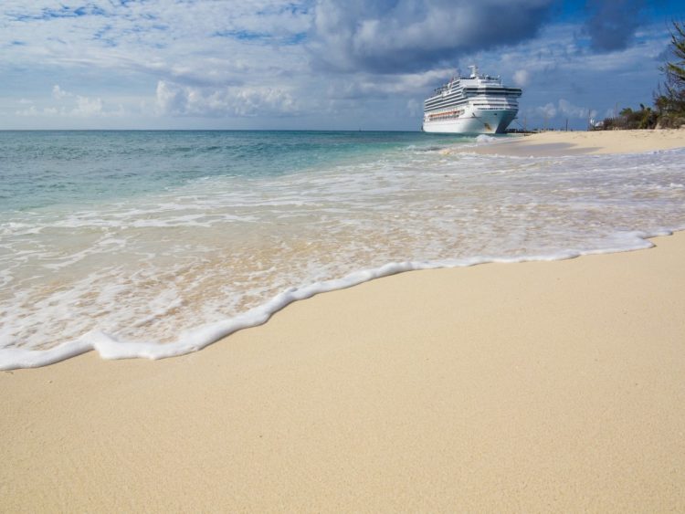 a cruise ship docks in the port of grand turk PB4SERV 1